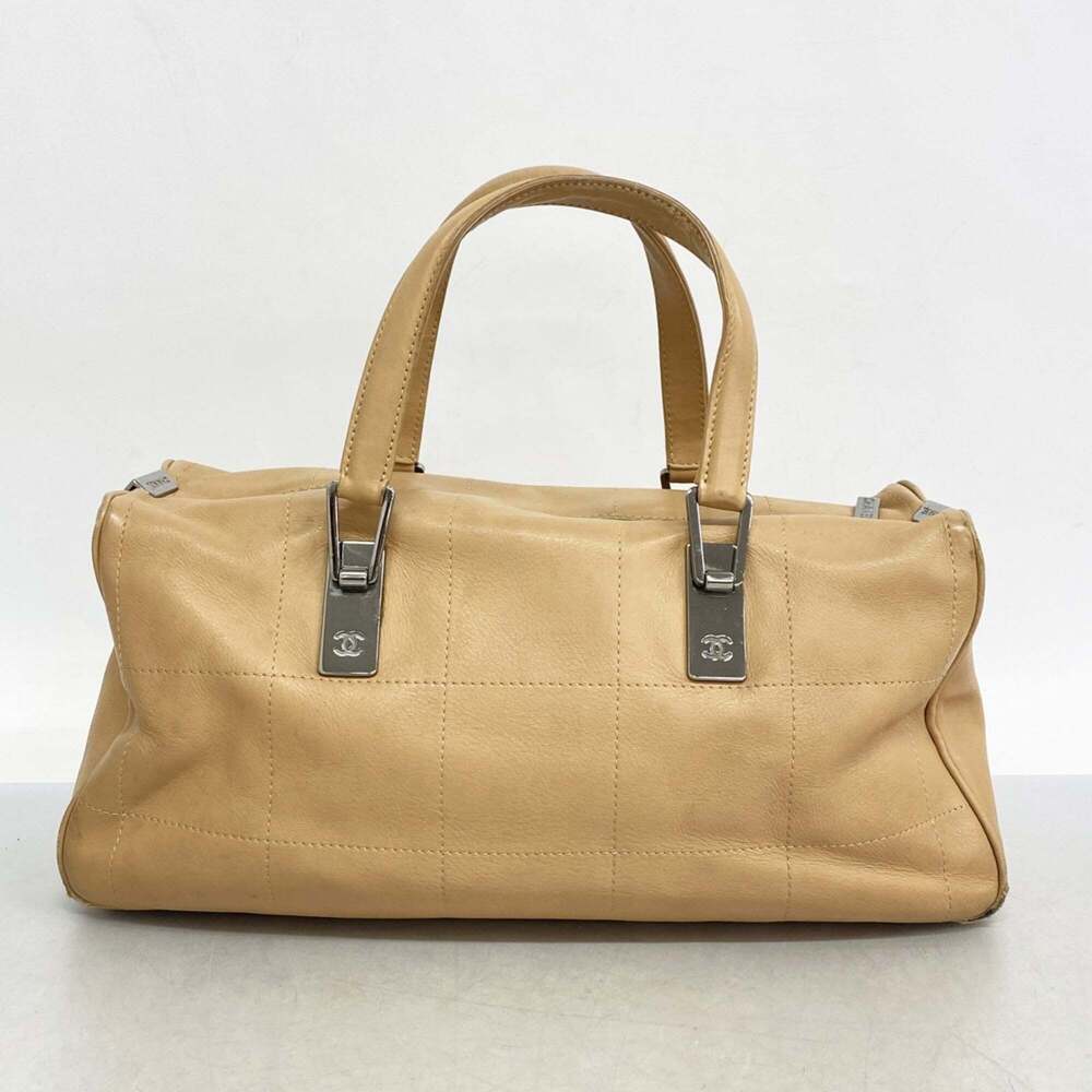 Chanel Chocobar Handbag, Beige Lambskin, Women's - Picture 12 of 12